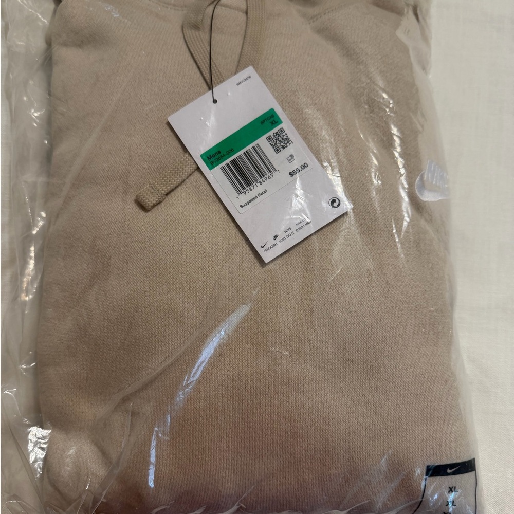 Nike Men’s Beige Hoodie XL | BV2654-206 | Pullover Fleece | - Picture 2 of 4